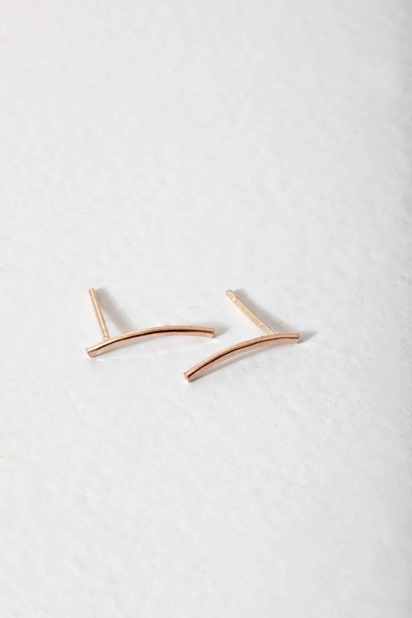 Hammered Curved Bar Ear Climbers