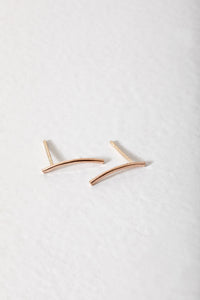 Hammered Curved Bar Ear Climbers