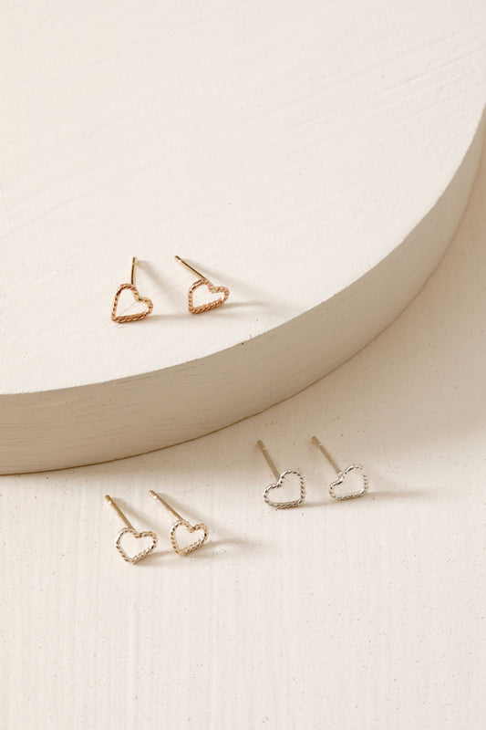 Heart Twist Studs