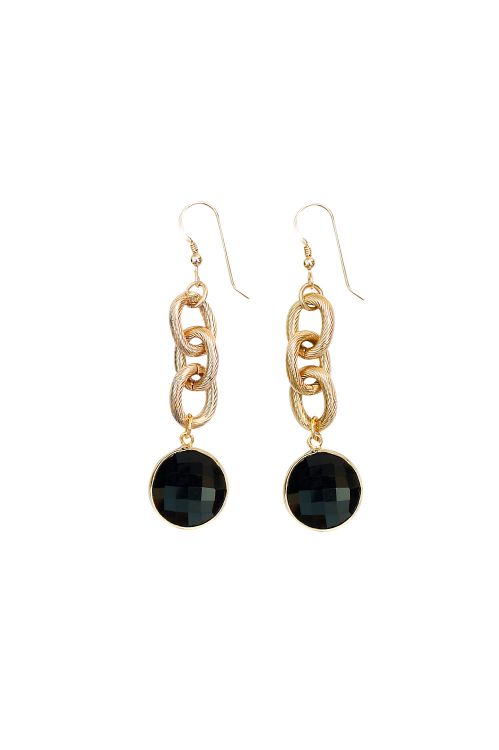 Madonna Earrings - Black Onyx