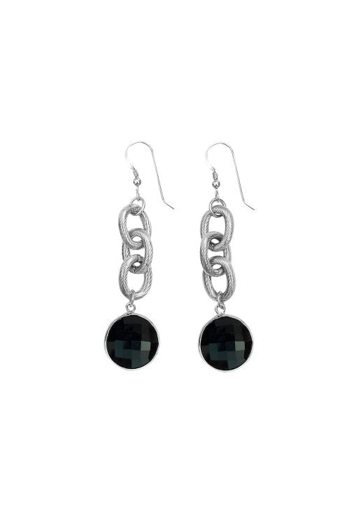 Madonna Earrings - Black Onyx