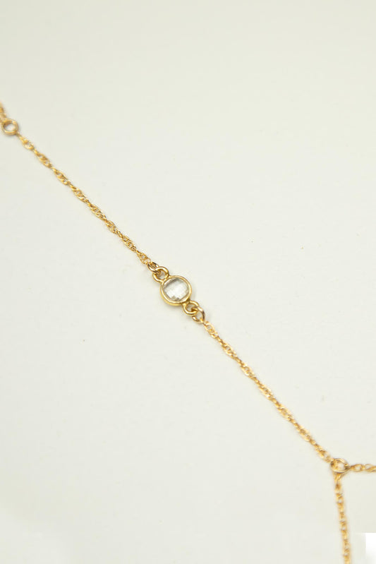 Nova Hand Chain - Clear Quartz