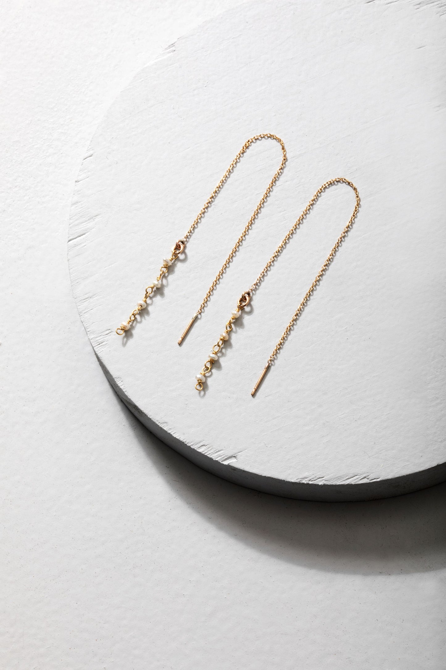 Pearl Chain Drop Earrings