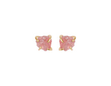 Load image into Gallery viewer, Raw Rose Quartz Studs