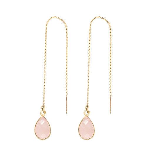 Rose Quartz Drop Earrings