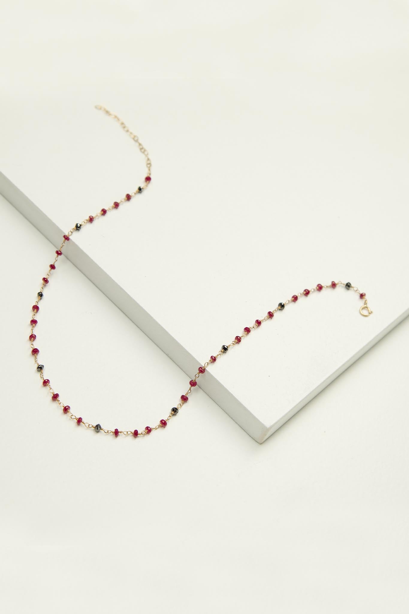 Ruby & Black Diamond Choker