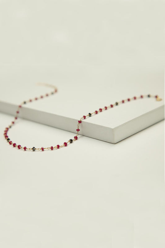 Ruby & Black Diamond Choker