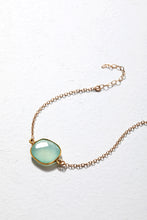 Load image into Gallery viewer, Sea Green Chalcedony Bracelet (Gold)