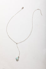 Load image into Gallery viewer, Aria Sea Green Chalcedony Drop Necklace