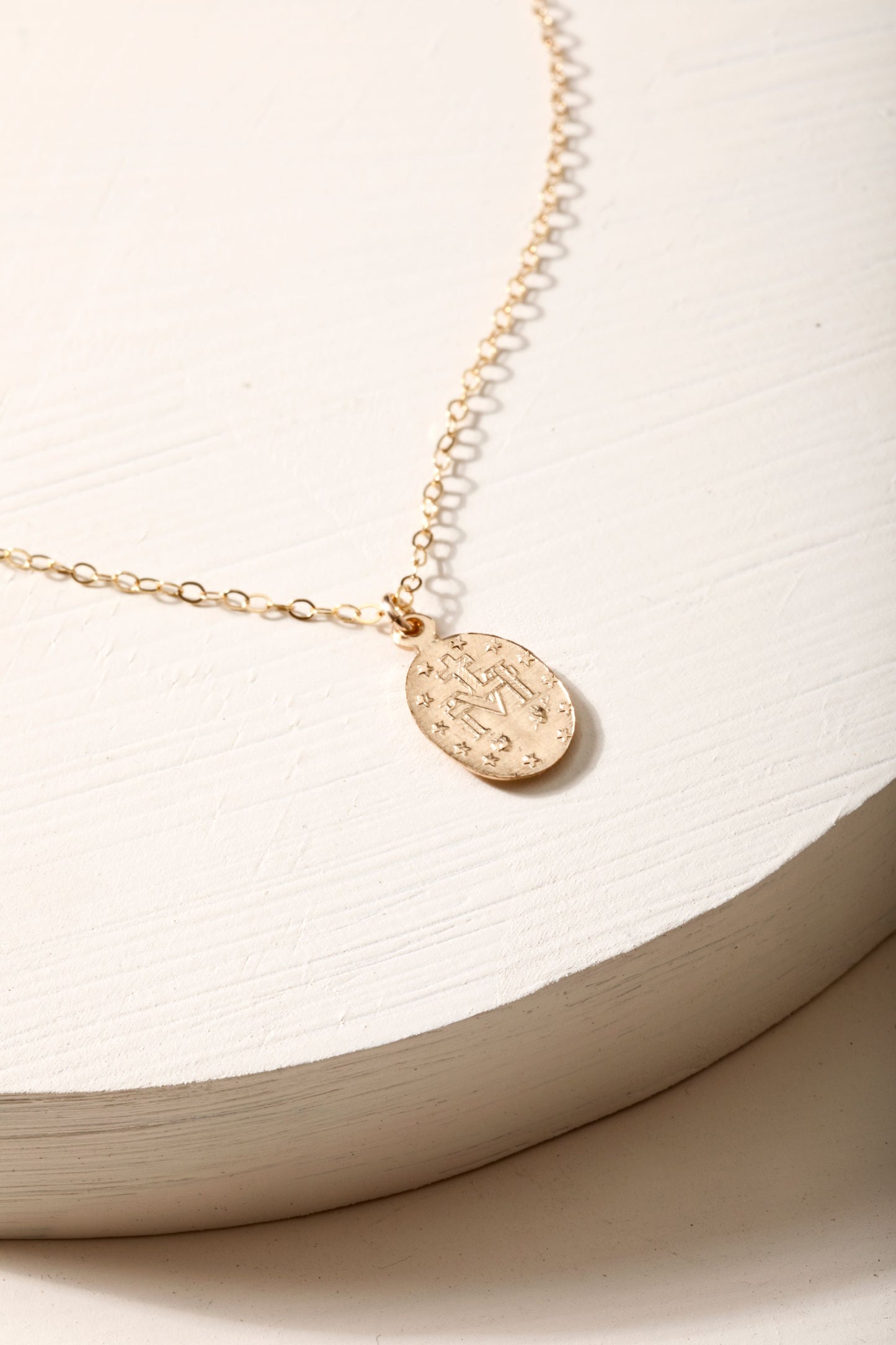 Virgin Mary Oval Necklace